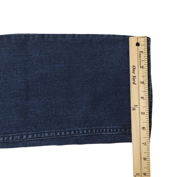 Levis 514 Mens Size 30 x 32 Dark Wash Denim Low Rise Straight Leg Pants - Picture 6 of 12